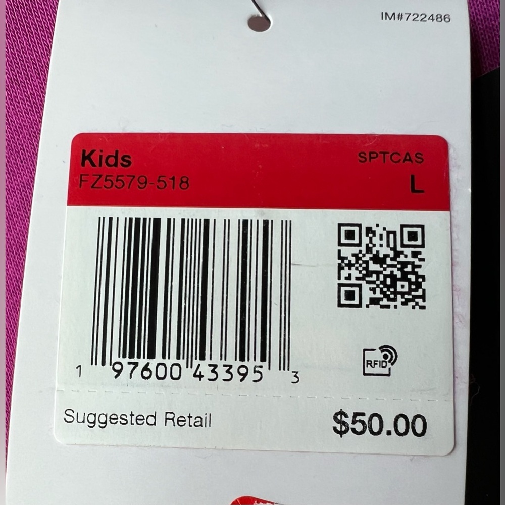 Nike - Kids  - Large - NWT - Fuchsia Hoodie - Oversized Fit - Picture 5 of 13